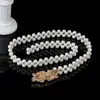 2026 Nueva Cadena de Cintura de Perlas para Mujer Estilo Coreano Cinturón Decorado con Pedrería y Perlas Moda Vestido Dulce Cinturón Elástico