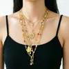 Cadena de Perlas Oceánicas de Venta Caliente Transfronteriza Europea y Americana Cadena para Clavícula de Mujer Colgante de Estrella de Mar y Concha Collar Multicapa Apilable Venta al por Mayor