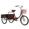 Novo Modelo de Triciclo para Pessoas de Meia-Idade e Idosos, Bicicleta de Três Rodas Leve e Compacta para Adultos, Triciclo de Carga Movido a Pedais
