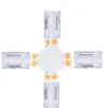 Conector Hebilla Sin Soldadura Cob 2P 8mm 10mm Tira de Luz Suave Monocolor Línea de Conexión Hebilla de Cristal Esquina en Forma de L
