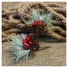 Pino Aguja Mini Árbol de Navidad Accesorios Caja de Regalo Decoración Flor Artificial Decoración Navideña Adornos Polvo de Nieve Copo de Nieve Aguja de Pino