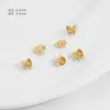 Broches Chapados en Oro de 14K Broche Doble Cara de Frijol de Doble Oreja Broche de Posicionamiento Final para Pulsera y Collar DIY Accesorios de Broche para Cadena de Cuentas