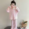 Pijama para Niña Primavera y Otoño 2026 Nuevo Algodón Manga Larga Verano Conjunto de Ropa para Casa para Niñas Dibujos Animados Bebé
