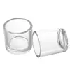 Precio de fábrica Taza de vidrio transparente para velas 8090 Taza de vidrio vacía Portavelas transparente Adorno de taza para velas Elegante taza para aromaterapia