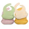Babador grande transfronteiriço recém-nascido silicone babador fácil de limpar suprimentos para bebês babador à prova d'água
