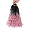 Peluca Waterdeep Degradado 100g 14 Pulgadas Cabello Rizado Ola de Agua Fibra Sintética Crochet para Cabello Artesanía Tejida a Mano Cabello Rizado