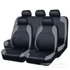 Comercio Exterior Venta Caliente Amazon PU 5 Plazas 9 Piezas Funda Completa para Asientos de Coche Cubreasientos de Coche de una Sola Línea con Rombo