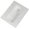 Inodoro de Cerámica Ultra Delgado para Ponerse en Cuclillas con Curva de 18 cm a Prueba de Salpicaduras Inodoro para Uso Doméstico Urinario con Sifón Fosa de Ponerse en Cuclillas Delgada