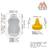 Botella Plana 250mlpp Boca de 38 Dientes Botella de Kétchup Frasco de Condimentos de Boca Ancha Frasco Sellado a Prueba de Humedad Caja de Condimentos para Cocina y Hogar