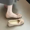 Zapatos Mary Jane de satén con lazo, mocasines de corte bajo, nuevos zapatos planos de verano, estilo femenino suave 2026
