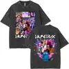Camiseta Kpop Lavada Vintage Caçadores de Demônios Engraçada Rumi Mira Zo
