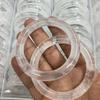 Pulsera redonda de Cristal Blanco Natural copo de nieve cristal hielo transparente blanco fantasma destello arcoíris pulsera femenina fábrica al por mayor