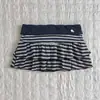 Falda mini de línea A a rayas y con bloques de color, estilo japonés y coreano de verano, dulce, nicho, para chica popular, versátil, sexy, a la moda, para mujer