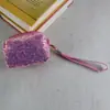 Mini Bolsa de Maquiagem com Lantejoulas Sem Pulseira Chaveiro Infantil Bolsa de Cores Variadas Mori Bolsa para Guardar Batom e Troco