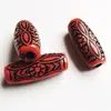 Cuentas de Tambor con Patrón Retro Acrílico, Cuentas Tubulares Largas, Accesorios para Joyería DIY, Materiales Hechos a Mano, Cuentas, Cuentas Sueltas