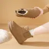 Botas Cano Alto Meia para Mulheres 2026 Inverno Novo Estilo Coreano Tendência Forradas com Lã Quentes Casuais Sapatos de Algodão Confortáveis Sola Grossa Botas de Neve