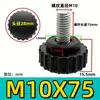 Parafuso de Cabeça Redonda com Rosca Manual em Aço Inoxidável 304 Fosco com Cabo de Plástico de Grão Reto Redondo M4M5M6M8M10