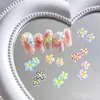 Nuevas Decoraciones de Arte de Uñas de Dibujos Animados de Flores de Cinco Pétalos de Colores 3D de Resina Pequeñas Flores Accesorios para Uñas Rhinestones Decorativos DIY