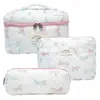 Bolsa Cosmética Portátil Grande Capacidade Floral Pequeno Armazenamento Algodão Acolchoado Portátil Flores Fofas Ins Viagem Estudantes