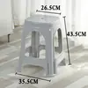 Banqueta plástica espessa para uso doméstico na sala de estar, banqueta alta simples e econômica para adultos, banqueta de mesa de jantar alargada, cadeira antiderrapante feita de borracha durável
