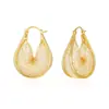 Pendientes de Nuevo Estilo para Mujer, Circonita Incrustada en Cobre, Pendientes de Lazo Hueco, Pendientes, Pendientes de Botón con Temperamento Moderno Transfronterizo Europeo y Americano