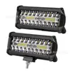 Luz LED Longa de Trabalho para Carro 7 polegadas 120W Transfronteiriça Modificação de Veículo Off-Road Veículo de Engenharia Luz de Para-choque Teto Holofote