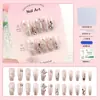Venta Directa Personalizada de Fábrica Uñas Cortas, Medias y Largas para Manicura, Uñas Portátiles de Fototerapia Hechas a Mano, Pegatinas para Uñas, Estilo de Lujo Accesible 24 Piezas