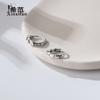 Pendientes de plata de ley 925 con hebilla de oreja multicapa de plata tailandesa vintage, con personalidad, estilo japonés y coreano, con círculos desgastados, venta al por mayor de fábrica
