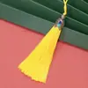 Colgantes de borla cloisonné DIY Adornos para colgar en ropa y coches Marcadores de página Borla pequeña de seda helada Accesorios para funda de teléfono Colgantes