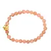 Pulsera Brillante de Piedra Solar para Mujer Cristal Mascota Única Valor Yan Pulsera de Pétalos de Durazno