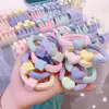 Corea del Sur Dongdaemun banda de goma color té de leche textura bola anillo elástico para toalla banda para el pelo moda simple temperamento cuerda para el pelo