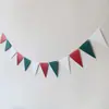 Bandera Triangular con Patrón de Onda Bronceada Bandera de Arreglo de Cumpleaños Bandera Banner Decoración de Fiesta de Festival Fondo Accesorios Bandera Triangular