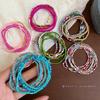 Pulsera colorida de cuentas multicapa apiladas, ligera, de lujo, de alta gama, elegante, de estilo étnico, de moda, joyería