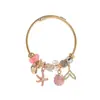 Accesorios Hemingway Nuevo Estilo Transfronterizo Pulsera Panjia Acero Inoxidable DIY Incrustado de Diamantes Pulsera de Perlas Estrella de Mar Concha Cola de Pez para Mujeres