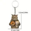 Colgante de Gato de Acrílico Plano para Té de Leche Transfronterizo Nuevo Colgante de Decoración para el Hogar