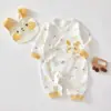 Ropa para bebé recién nacido primavera y otoño algodón puro mameluco de mariposa para recién nacido mameluco mameluco sin huesos para recién nacido