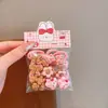Nuevo lindo set de gomas para el pelo para niños, diademas de dibujos animados para niñas, alta elasticidad, accesorios para el cabello que no dañan, gomas para el pelo dulces y coquetas