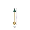 Colher de Aço Inoxidável 304 Transfronteiriça Desenho Animado Louça Colher de Boneca Colher para Bolo Sobremesa Colher de Mistura de Natal para Crianças