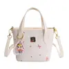 Bolso Pequeño Estilo Cesta con Estampado Floral Dulce para Mujer, Nuevo Modelo 2026, Bolso de Mano para el Trabajo, Bolso Cubo, Bolso Cruzado Versátil para Principios de Primavera