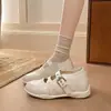 Zapatos Mary Jane de Ballet para Aumentar la Altura para Mujer 2026 Nuevos Casuales Versátiles Punta Redonda Charol Boca Baja Suela Suave Zapatos de una Sola Pieza