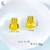 Conejo de Orejas Caídas con Circonita Roja, Accesorios para Joyería DIY, Latón Chapado en Oro con Diseño de Goteo de Aceite, Múltiples Estilos Disponibles, Estilo de Dibujos Animados