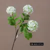 Hortênsia de Madeira Artificial Ramo Único Bola de Neve da Sorte com 3 Pétalas Arco de Corredor de Casamento Flor Artificial Decoração de Casa Fabricante em Estoque