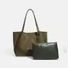 Bolsa de Hombro Tote Retro de Gamuza de Gran Capacidad para Otoño e Invierno 2026, Nueva, Informal para el Trabajo, con Neceser a Juego