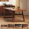 Mesa de Jantar Retangular Estilo Nórdico para Apartamentos Pequenos Conjunto de Mesa e Cadeiras de Jantar Mesa Estável Suporte em Forma de X Mesa de Negociação