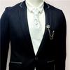 A16B6 Groom Gravata Preto e Branco Gola da Gravata Acessórios para Gravata Acessórios de Vestuário Terno Rosa e Roxo Modelo Formal Foto