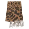 Exclusivamente para Vendas Transfronteiriças|Lenço Estampado de Leopardo Feito de Caxemira Sintética|Quente, Confortável, Versátil|Suporta Personalização de Logo