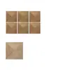 Painéis Absorventes de Som de Fibra de Poliéster Transfronteiriços Painéis de Grelha Autoadesivos com Textura de Madeira Impressão UV Som Estéreo 3D Absorção de Som e Redução de Ruído