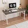 Mesa Plegable para Computadora de Escritorio, Escritorio con Bordes Envueltos, Escritorio para Escribir en Casa, Mesa de Estudio, Casa de Alquiler, Mesa de Comedor Simple, Tocador
