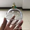 Jin Jia Le Ren diámetro 7 cm apertura y cierre arriba y abajo gorra de béisbol bola decorativa transparente bola redonda hueca bola de plástico de Navidad