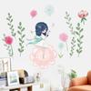 Pegatinas de pared con diseño de flores para habitación infantil, decoración para salón y dormitorio, autoadhesivas, KL-C006